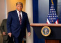 President Donald Trump at the Oval Office at the White House